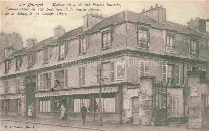 Le Bourget BOBIGNY 93 Seine-Saint-Denis Maison où a été tué Ernest Baroche Comma