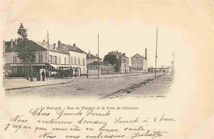 Le Bourget BOBIGNY 93 Seine-Saint-Denis Rue de Flandre et le Pont de Ceinture