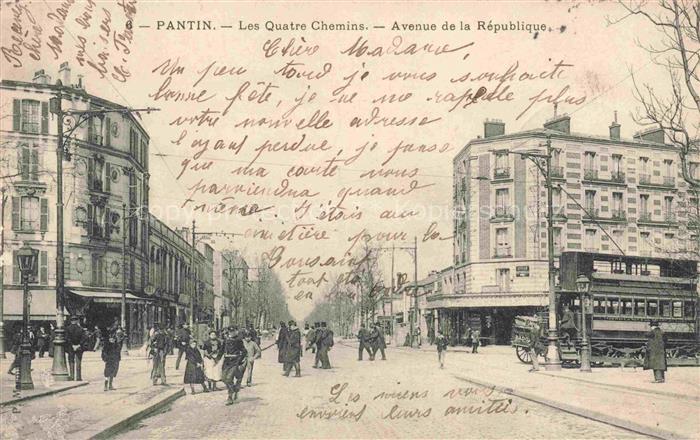 PANTIN Bobigny 93 Seine-Saint-Denis Les Quatre Chemins Avenue de la République