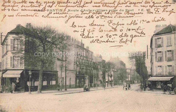 PANTIN Bobigny 93 Seine-Saint-Denis Route d'Aubervilliers prise du pont