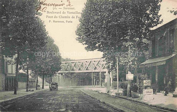 SURESNES Nanterre 92 Hauts-de-Seine Boulevard de Versailles Pont du Chemin de Fe