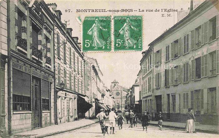MONTREUIL -SOUS-BOIS Bobigny 93 Seine-Saint-Denis Rue de l'Eglise