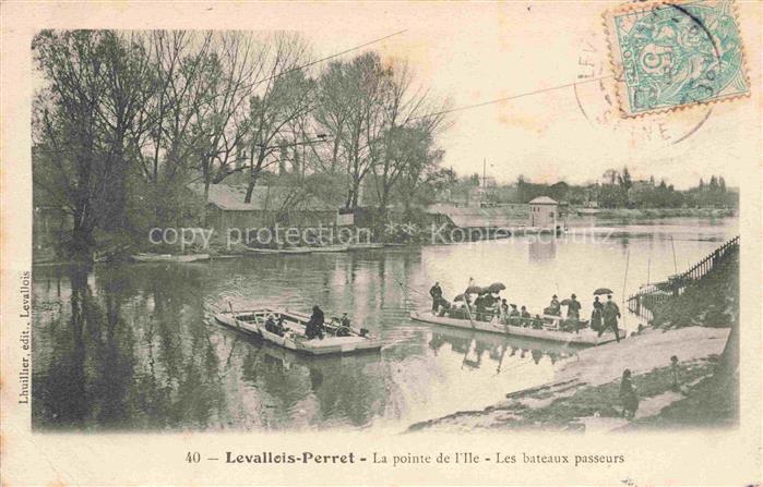 LEVALLOIS-PERRET 92 Hauts-de-Seine La pointe de l'Ile les bateaux passeurs
