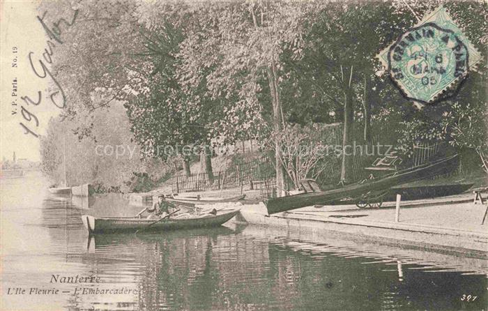 NANTERRE 92 Hauts-de-Seine Ile Fleurie l'embarcadère