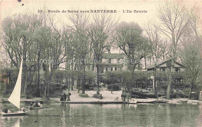 NANTERRE 92 Hauts-de-Seine Ile fleurie aux bords de la Seine
