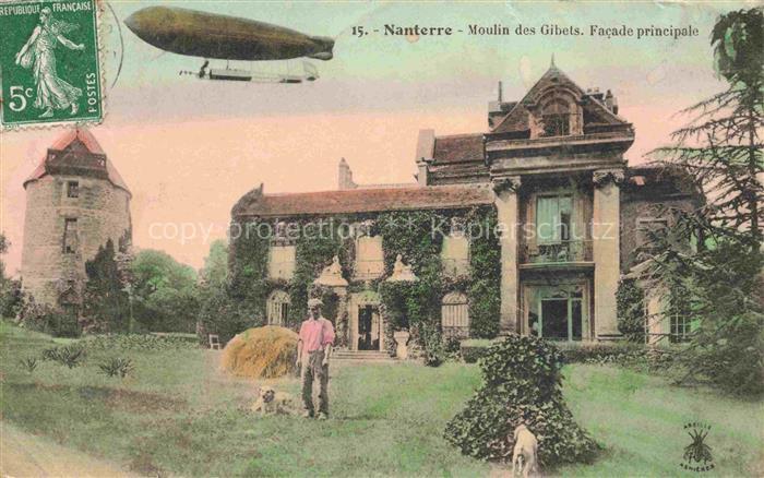 NANTERRE 92 Hauts-de-Seine Moulin des Gibets facade principale Zeppelin