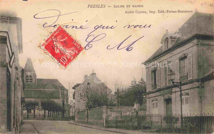 Presles PONTOISE 95 Val-d Oise Eglise et la Marie