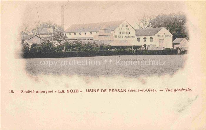 Persan-Beaumont PONTOISE 95 Val-d Oise Société anonyme La Soie vue générale de l