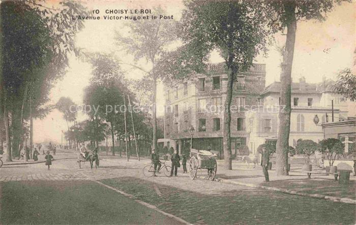 Choisy-le-Roi CRETEIL 94 Val-de-Marne Avenue Victor Hugo et le pont