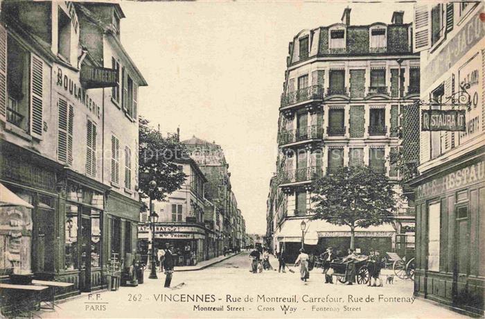 VINCENNES  Nogent-sur-Marne 94 Val-de-Marne Rue de Montreuil Carrefour Rue de Fo