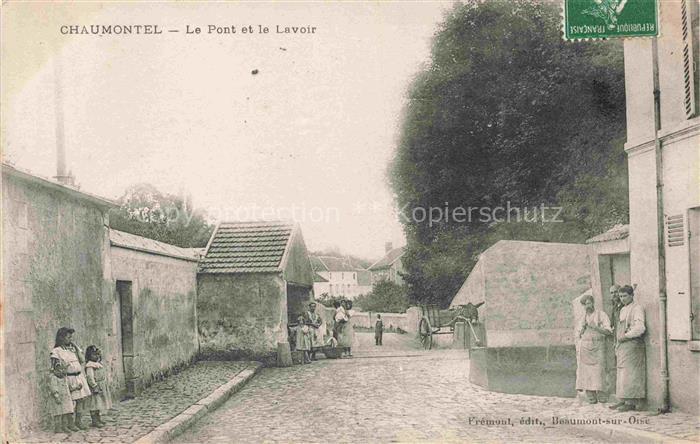 Chaumontel SARCELLES 95 Val-d Oise Le pont et le lavoir