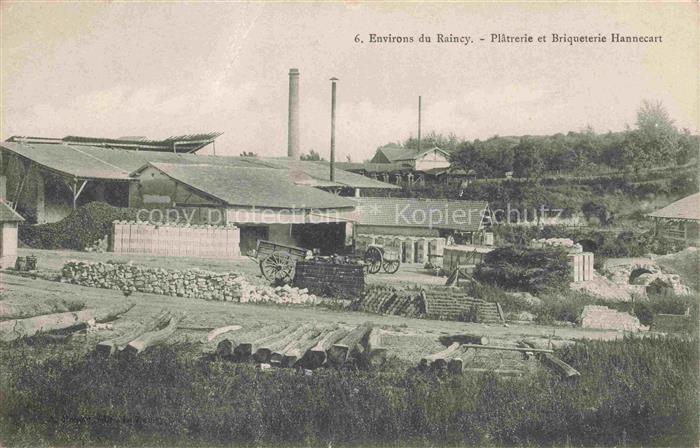 LE RAINCY 93 Seine-Saint-Denis Plâtrerie et Briqueterie Hannecart
