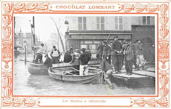 Alfortville Alforville CRETEIL 94 Val-de-Marne Les Marins sauvetage Inondation W