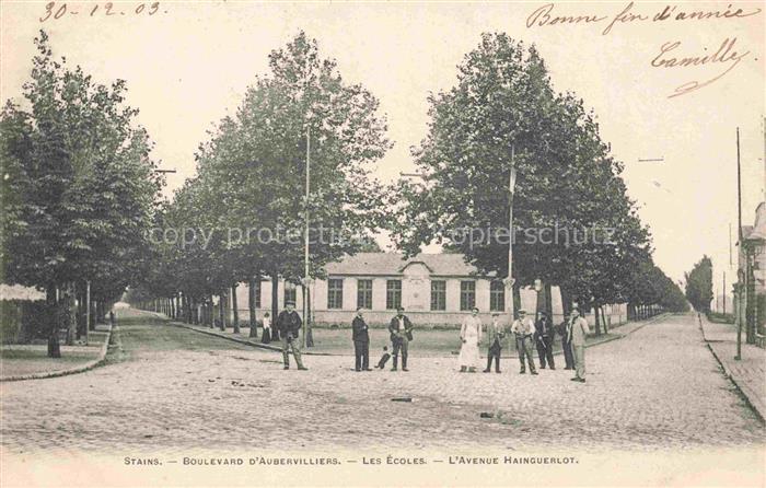 Stains 93 Seine-Saint-Denis Boulevard d'Aubervilliers Les Ecoles Avenue Hainguer