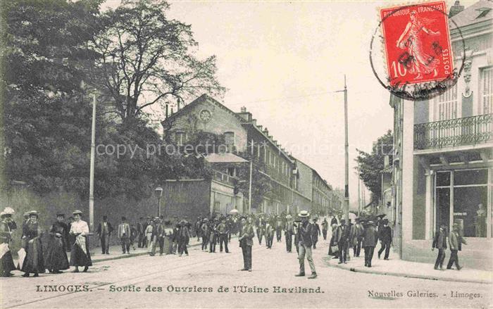 LIMOGES 87 Haute-Vienne Sortie des Ouvriers de l'Usine Haviland