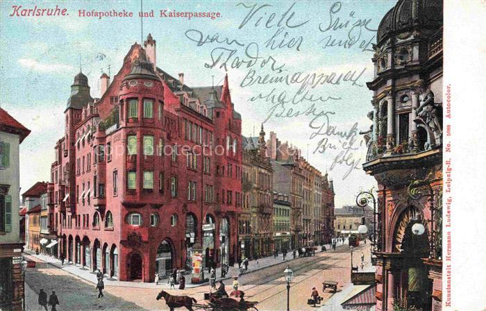 KARLSRUHE Baden Hofapotheke und Kaiserpassage