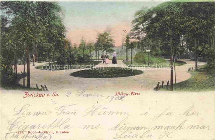 ZWICKAU  Sachsen Milkau-Platz