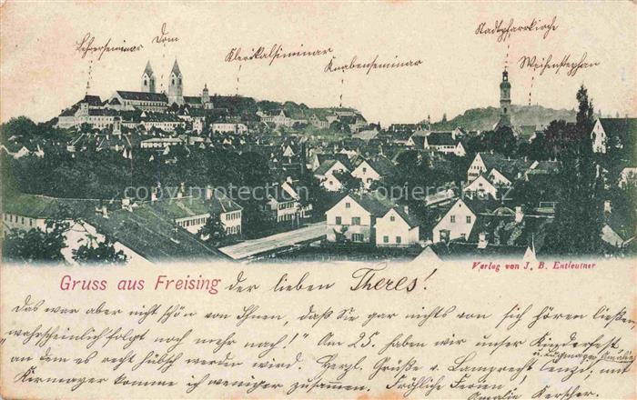 Freising Oberbayern Stadtpanorama