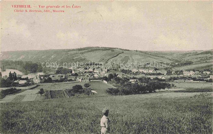 Vetheuil  PONTOISE 95 Val-d Oise Vue générale et les côtes