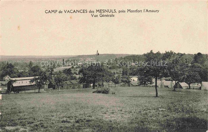 Montfort-l Amaury Rambouillet 78 Yvelins Camp de Vacances des Mesnuls vue généra