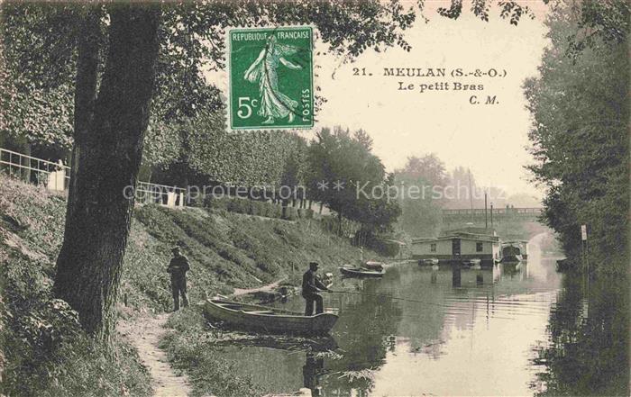 Meulan-les-Mureaux Mantes-la-Jolie 78 Yvelines Le petit bras de la rivière