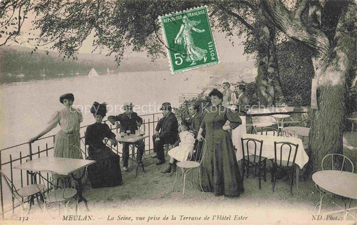 Meulan-les-Mureaux Mantes-la-Jolie 78 Yvelines La Seine vue prise de la terrasse