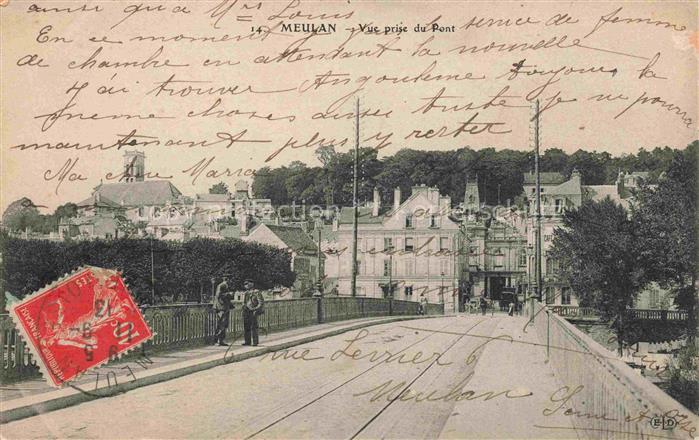 Meulan-les-Mureaux Mantes-la-Jolie 78 Yvelines Vue prise du pont