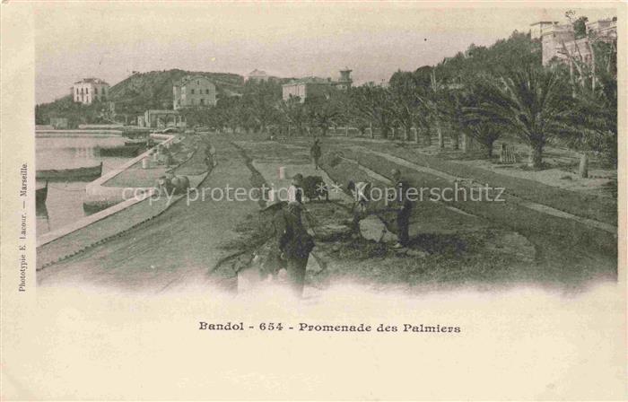 BANDOL-SUR-MER TOULON 83 Var Promenade des Palmiers