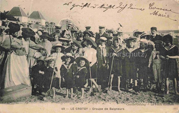 Le Crotoy ABBEVILLE 80 Somme Groupe de baigneurs