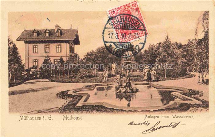 Muelhausen Elsass Anlagen beim Wasserwerk