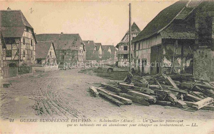 Balschwiller Balschweiler Altkirch 68 Haut-Rhin Grande Rue Ruines Grande Guerre