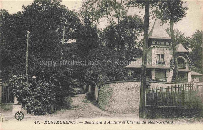 Montmorency  Sarcelles 95 Val-d Oise Boulevard d'Andilly et Chemin du Mont-Griff