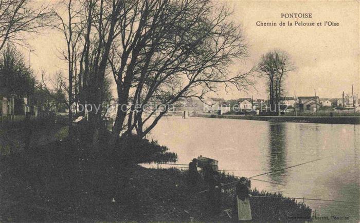 PONTOISE 95 Val-d Oise Chemin de la Pelouse et l'Oise