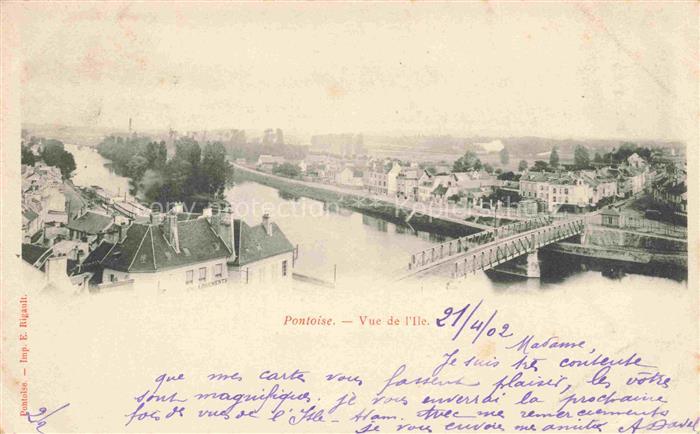 PONTOISE 95 Val-d Oise Vue de l'Ile