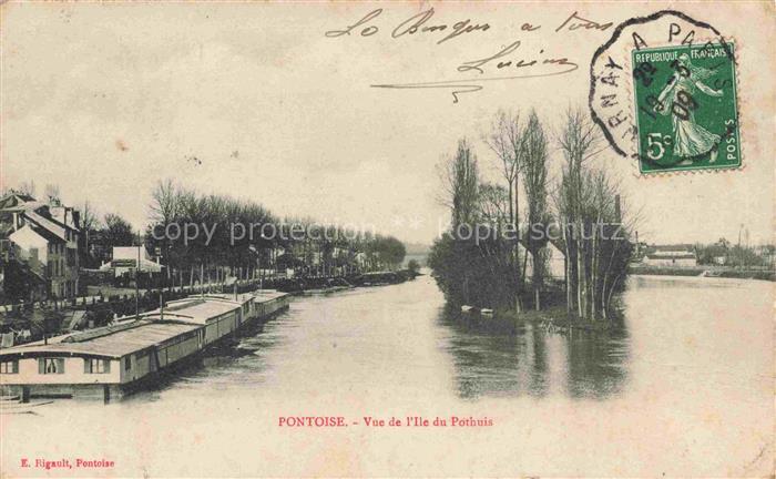 PONTOISE 95 Val-d Oise Vue de l'Ile du Pothuis