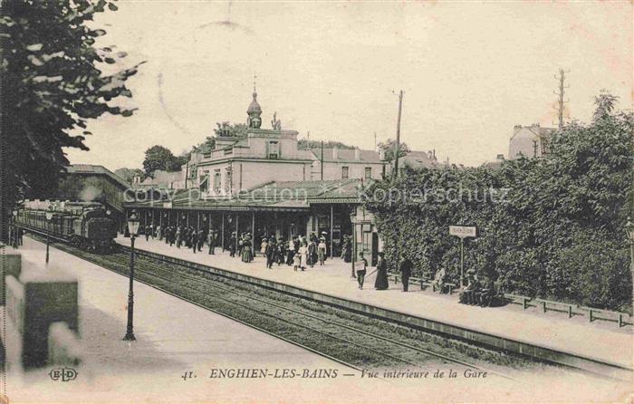 Enghien-les-Bains SARCELLES 95 Val-d Oise Vue intérieur de la gare