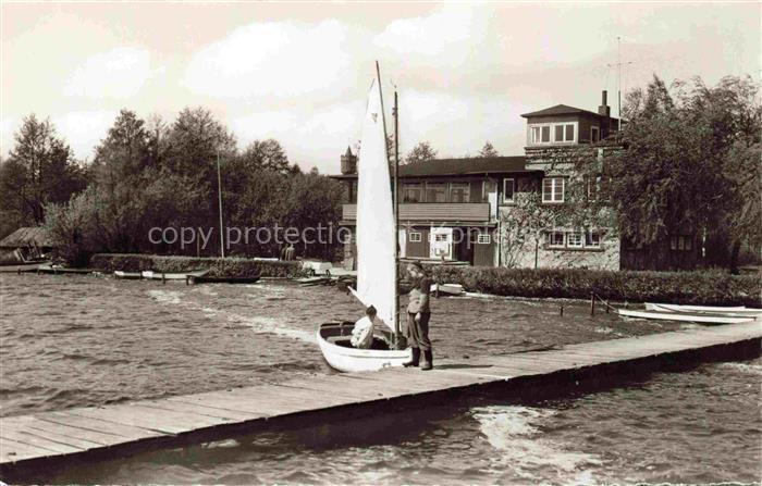 Eutin Schleswig-Holstein Bootshaus Steg Segelboot