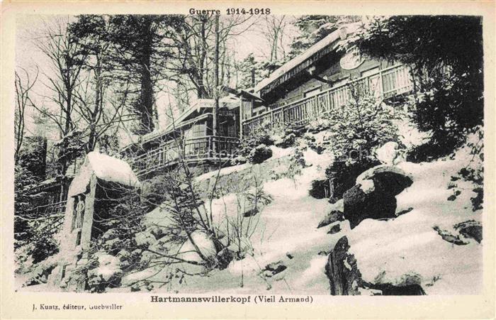 Hartmannswillerkopf Hartmannsweilerkopf 68 Haut-Rhin en hiver Guerre 1914-1918
