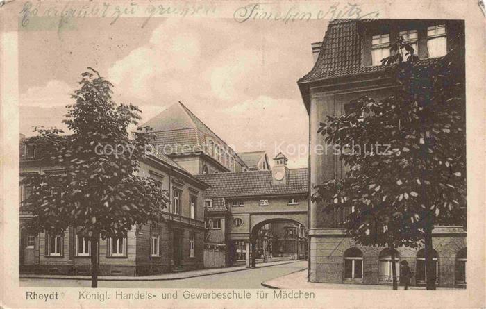 Rheydt Moenchengladbach Koenigliche Handels- und Gewerbeschule fuer Maedchen Fel