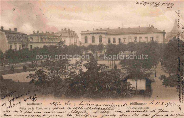 MULHOUSE Muehlhausen 68 Haut-Rhin Place de la Forêt-Noire Schwarzwaldplatz