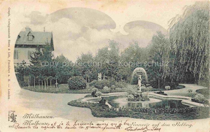 Muelhausen Elsass Reservoir auf dem Rebberg