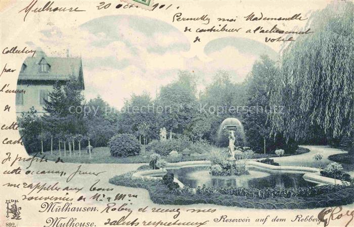 Muelhausen Elsass Reservoir auf dem Rebberg