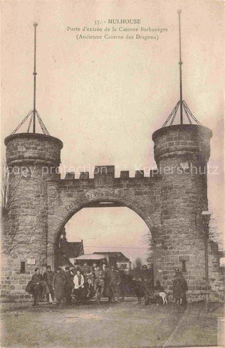 MULHOUSE Muehlhausen 68 Haut-Rhin Porte d'entrée de la Caserne Barbanègre ancien