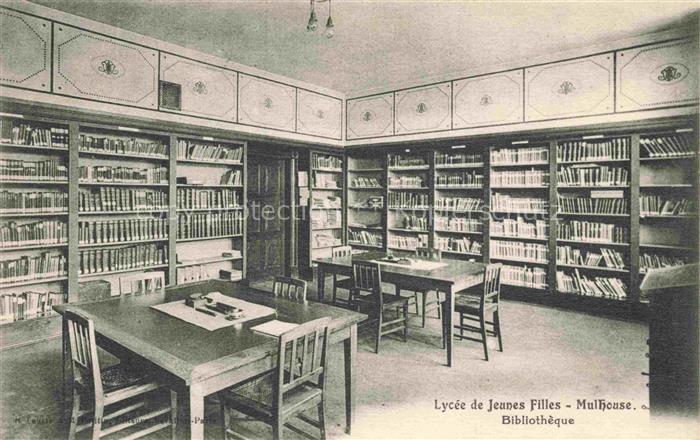 MULHOUSE Muehlhausen 68 Haut-Rhin Lycée de Jeunes Filles Bibliothèque