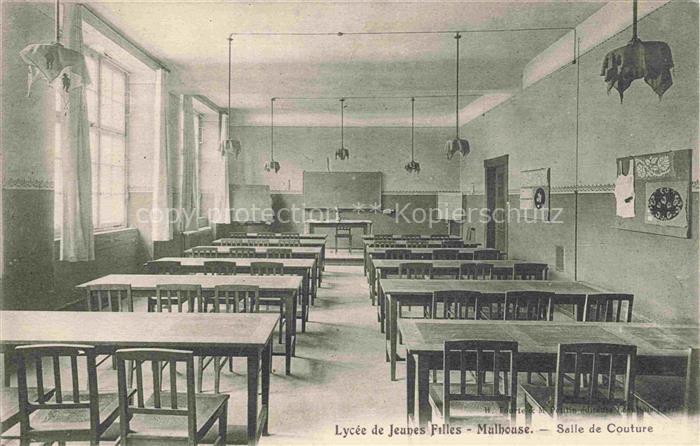 MULHOUSE Muehlhausen 68 Haut-Rhin Lycée de Jeunes Filles Salle de Couture