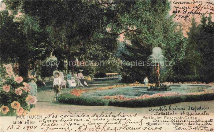 MULHOUSE Muehlhausen 68 Haut-Rhin Reservoir au Rebberg Partie im Reservoir-Garte