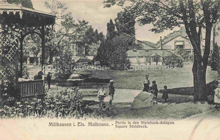 Muelhausen Elsass Partie in den Steinbach-Anlagen Square Steinbach