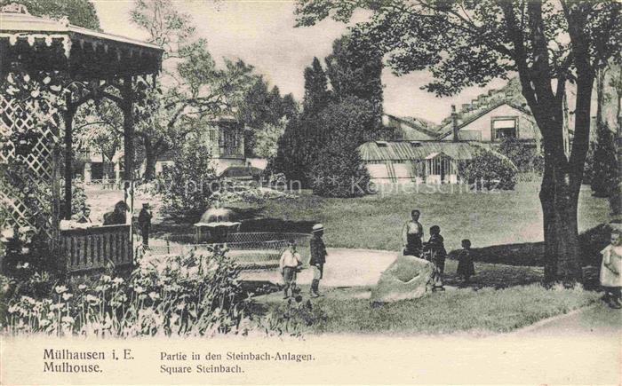 Muelhausen Elsass Partie in den Steinbach-Anlagen Square Steinbach