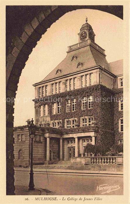 MULHOUSE Muehlhausen 68 Haut-Rhin Le Collège de Jeunes Filles