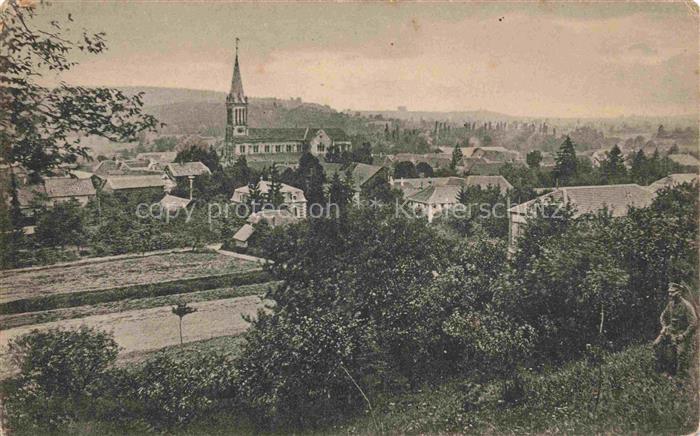 Zillisheim Mulhouse 68 Haut-Rhin Ortansicht mit Kirche